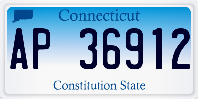 CT license plate AP36912
