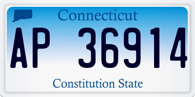 CT license plate AP36914