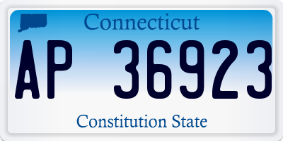 CT license plate AP36923