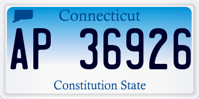 CT license plate AP36926