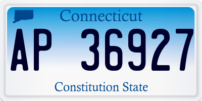 CT license plate AP36927