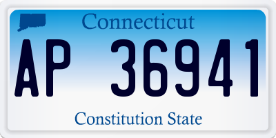 CT license plate AP36941