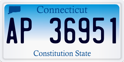 CT license plate AP36951