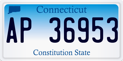 CT license plate AP36953