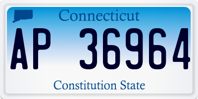 CT license plate AP36964