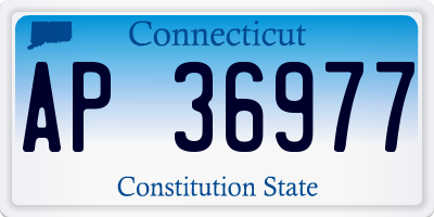 CT license plate AP36977