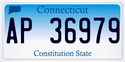 CT license plate AP36979