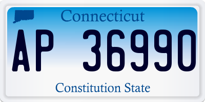 CT license plate AP36990