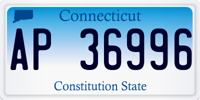 CT license plate AP36996