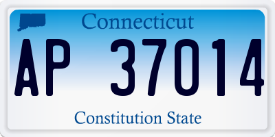 CT license plate AP37014