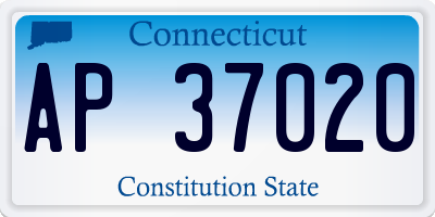 CT license plate AP37020