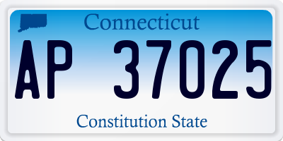 CT license plate AP37025