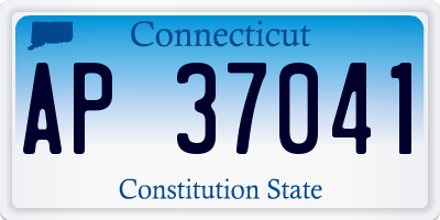 CT license plate AP37041