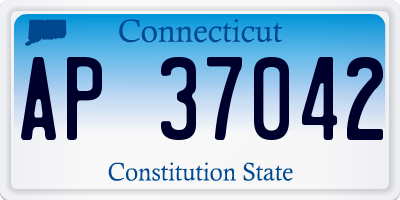 CT license plate AP37042