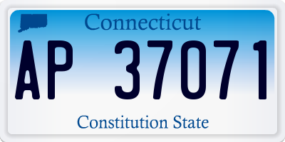 CT license plate AP37071