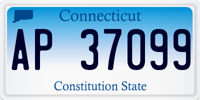 CT license plate AP37099