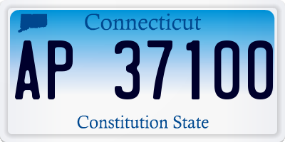 CT license plate AP37100