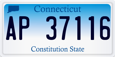 CT license plate AP37116