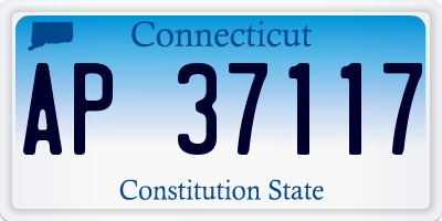 CT license plate AP37117