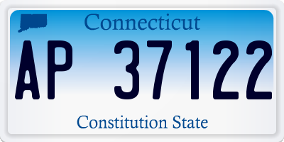 CT license plate AP37122