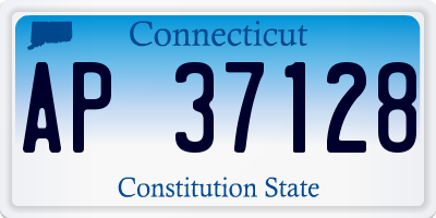 CT license plate AP37128