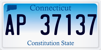 CT license plate AP37137