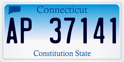 CT license plate AP37141