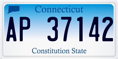 CT license plate AP37142
