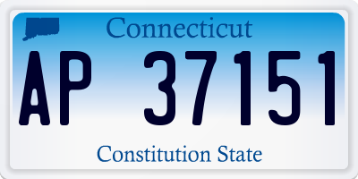 CT license plate AP37151
