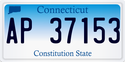 CT license plate AP37153