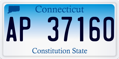 CT license plate AP37160