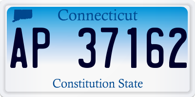 CT license plate AP37162