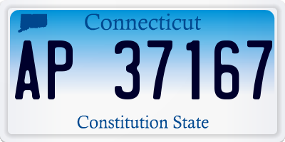 CT license plate AP37167