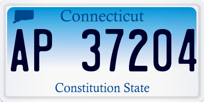 CT license plate AP37204