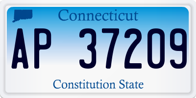 CT license plate AP37209