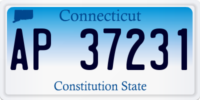 CT license plate AP37231