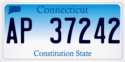 CT license plate AP37242