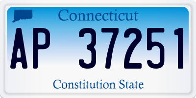 CT license plate AP37251