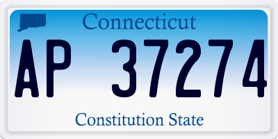 CT license plate AP37274