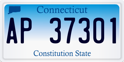 CT license plate AP37301