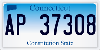 CT license plate AP37308