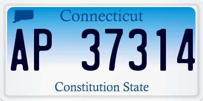 CT license plate AP37314