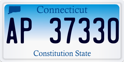 CT license plate AP37330
