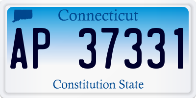 CT license plate AP37331