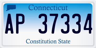 CT license plate AP37334