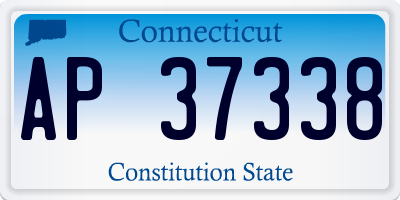 CT license plate AP37338