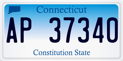 CT license plate AP37340