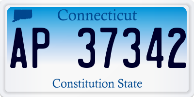 CT license plate AP37342