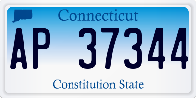 CT license plate AP37344