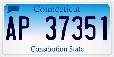 CT license plate AP37351